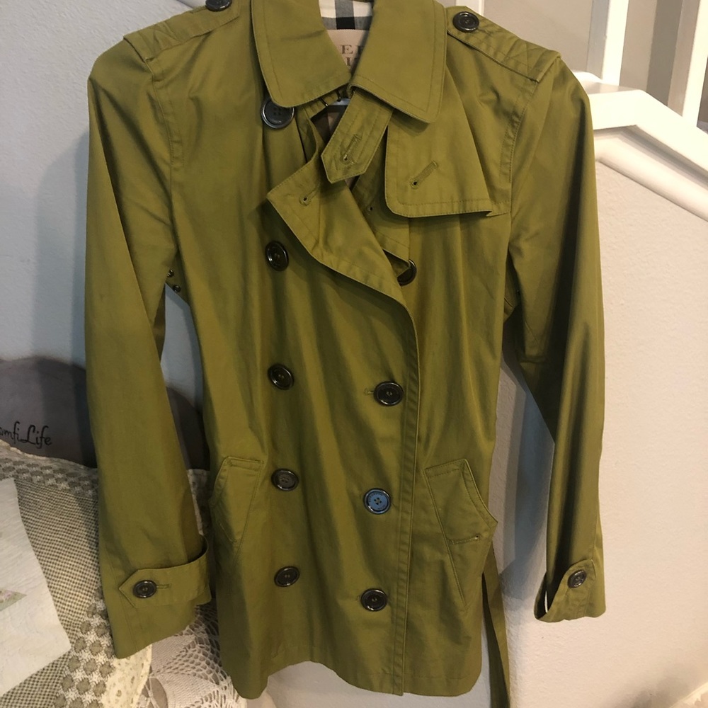 Burberry Cotton Gabardine Trench Coat , Size: 6
